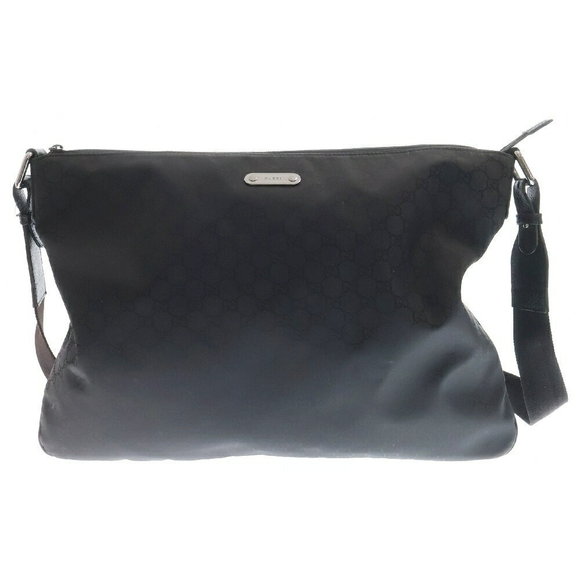 Gucci GG Nylon Shoulder Bag Black - Picture 1 of 6